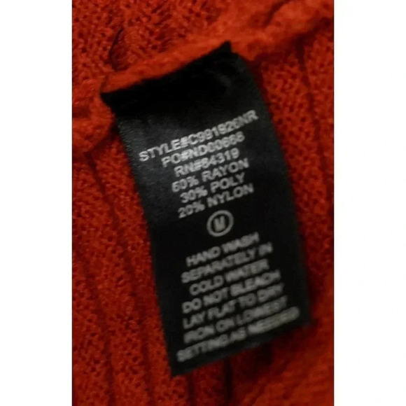 Devotion by Cyrus red tunic turtleneck sweater M - Picture 7 of 8